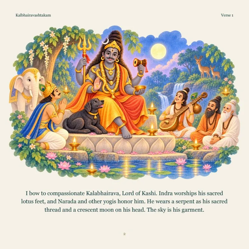 Kalbhairava Ashtakam, inside page 1