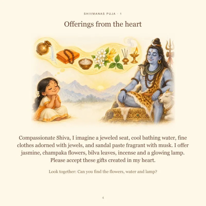 Shivmanas Puja, inside page 1
